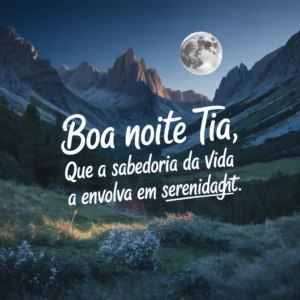 Boa noite tia